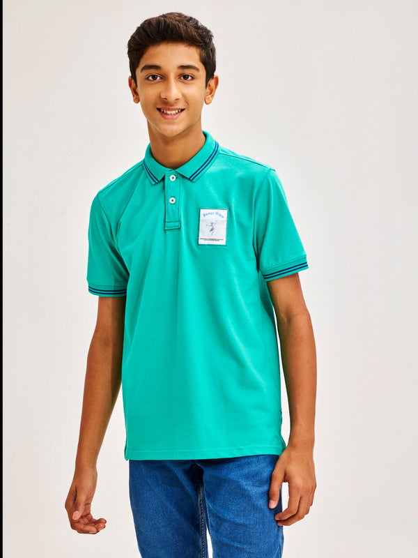 Green Solid Polo