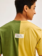 Olive Colour Block Ultra Soft T-Shirt