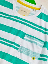 Green Pure Cotton Striped T-Shirt