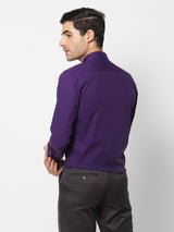 Purple Solid Formal Shirt
