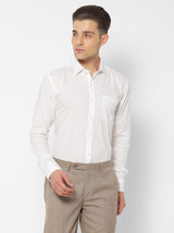 Cream Plain Formal Shirt