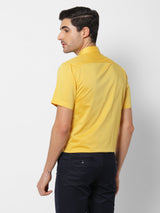 Yellow Solid Formal Shirt