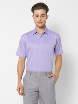 Purple Solid Formal Shirt