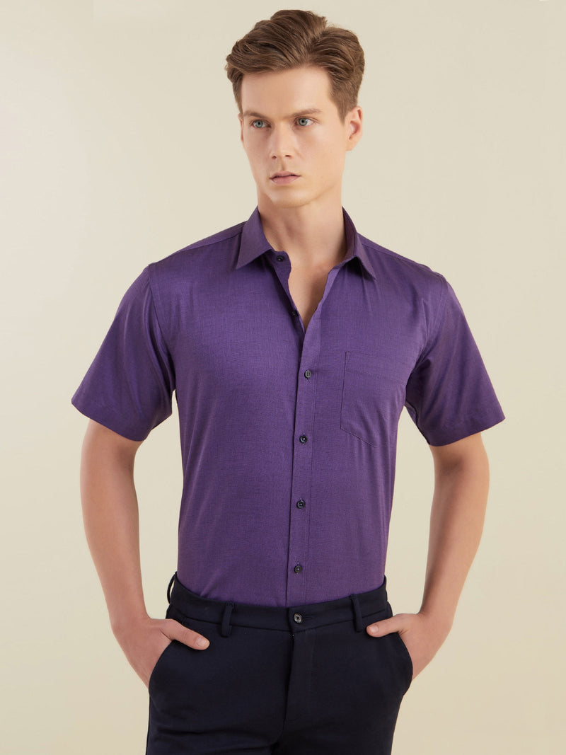 Purple Dobby Shirt