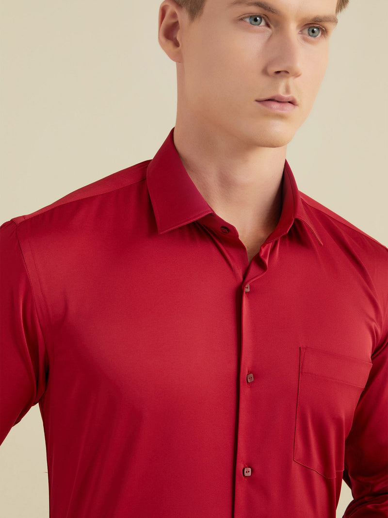 Red Satin Shirt