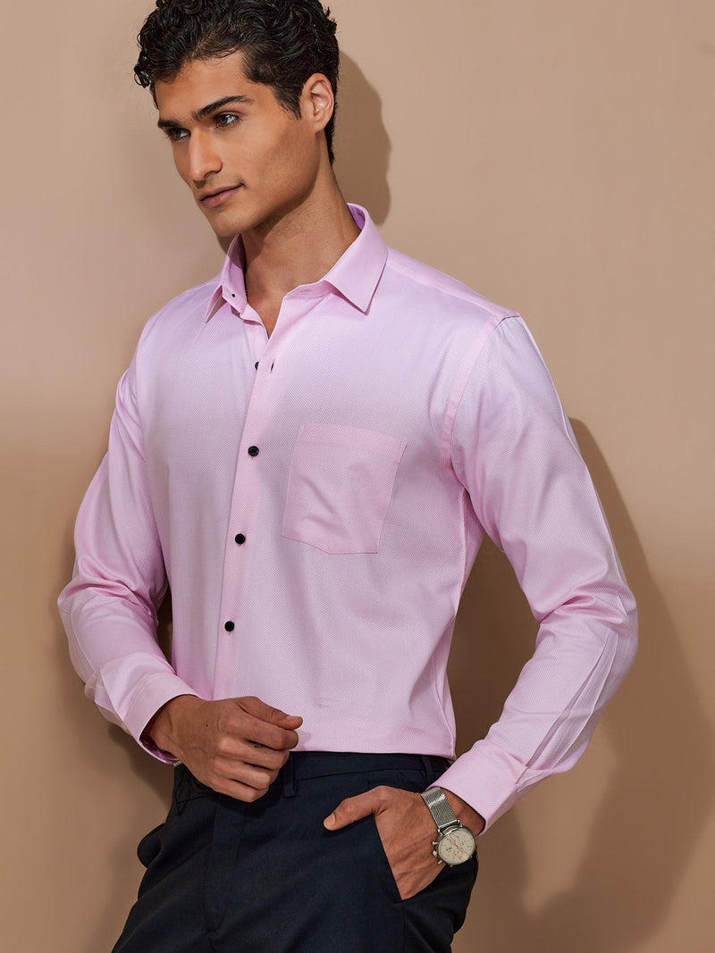Pink Dobby Formal Shirt