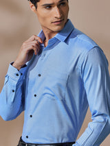 Blue Dobby Formal Shirt
