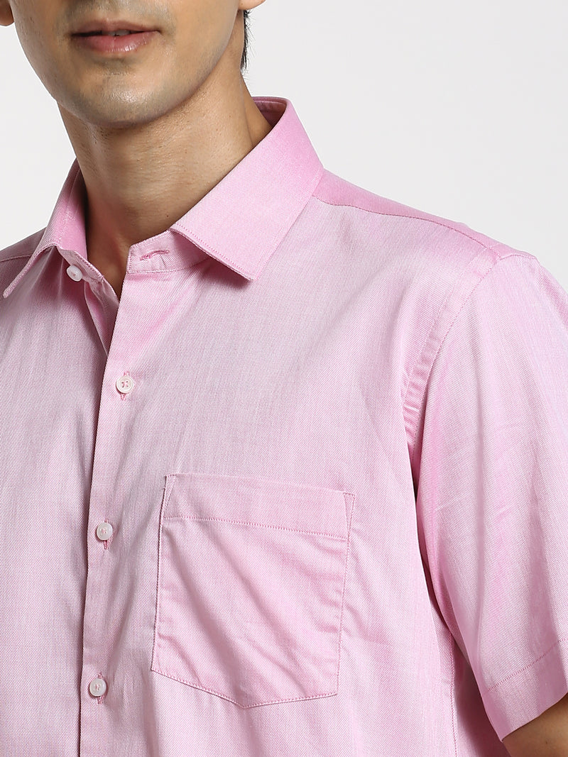 Pink Plain Formal Shirt