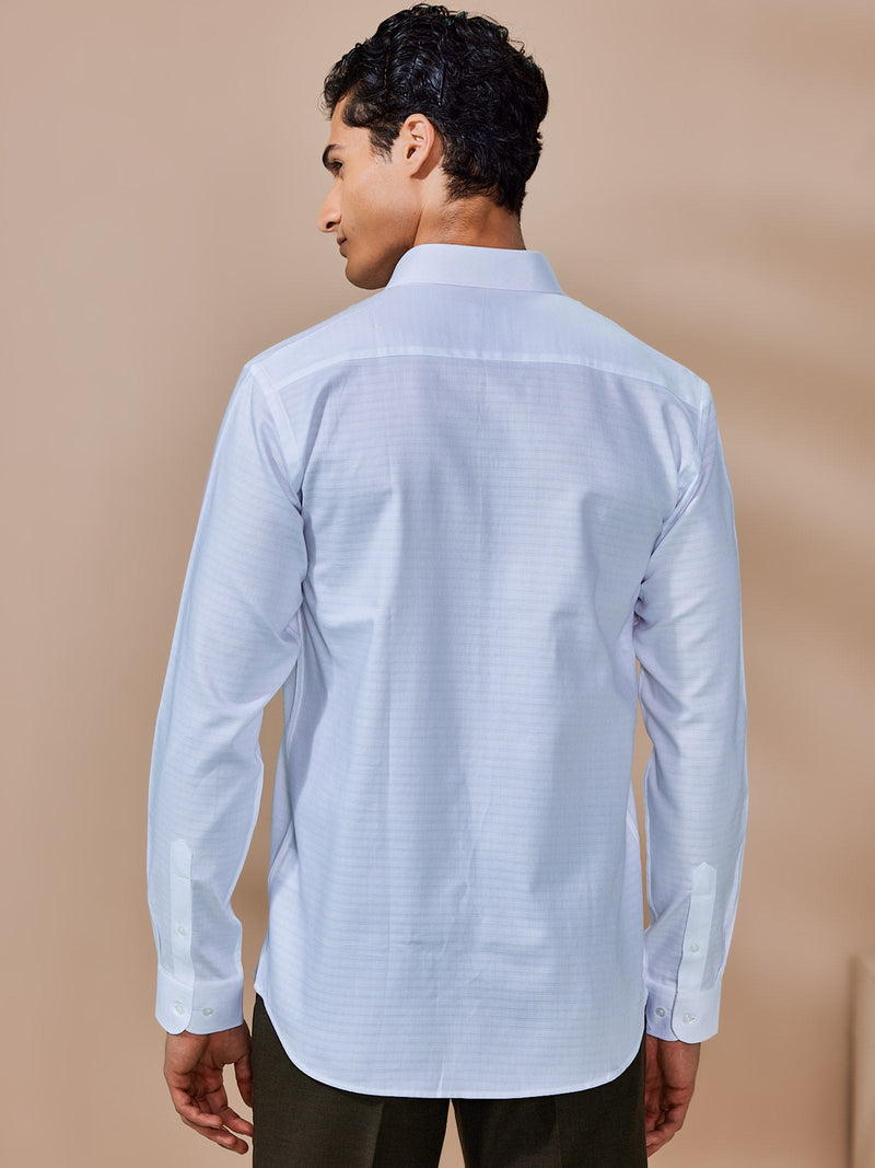 White Wrinkle Resistant Twill Formal Shirt