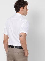 White Solid Formal Shirt