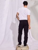 Black Stretch Relax Fit Cargo Trouser