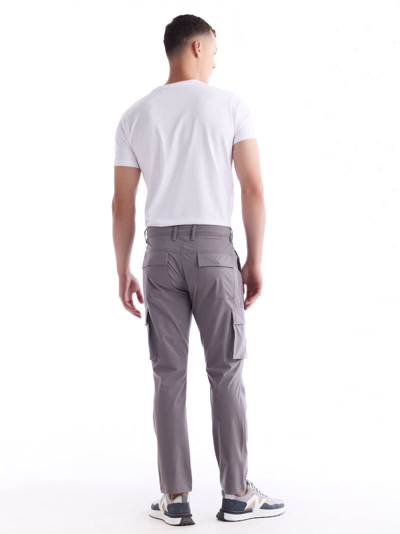 Grey Slim Fit Cargo Trouser