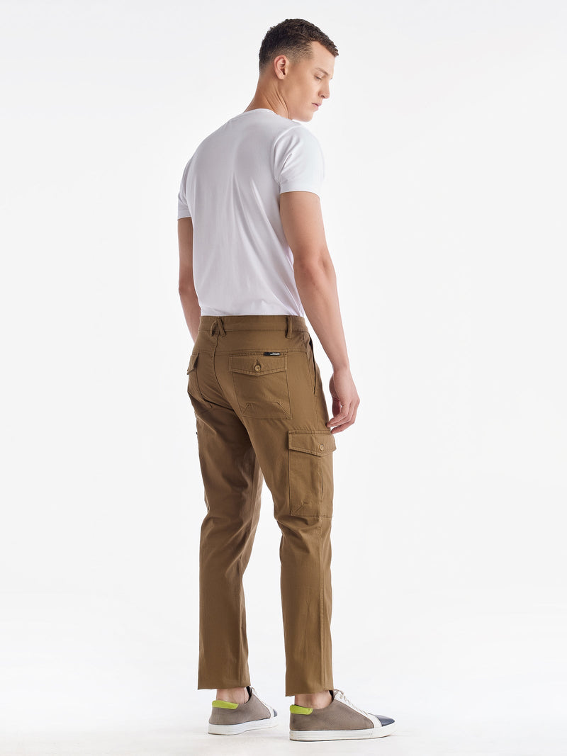 Khaki Slim Fit Cargo Trouser