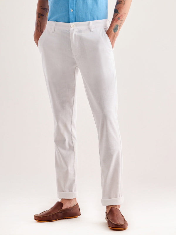White Slim Fit Trouser