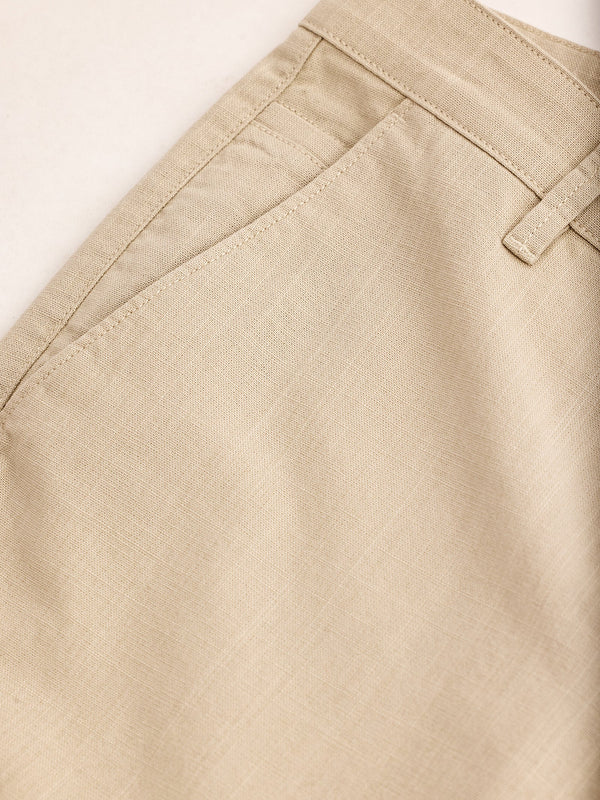 Cream Slim Fit Trouser
