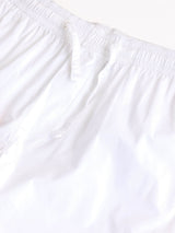 White Solid Stretch Short