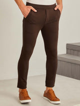 Brown 4-Way Stretch Travel Trouser