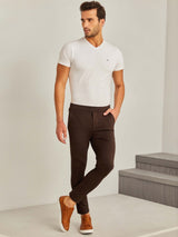 Brown 4-Way Stretch Travel Trouser