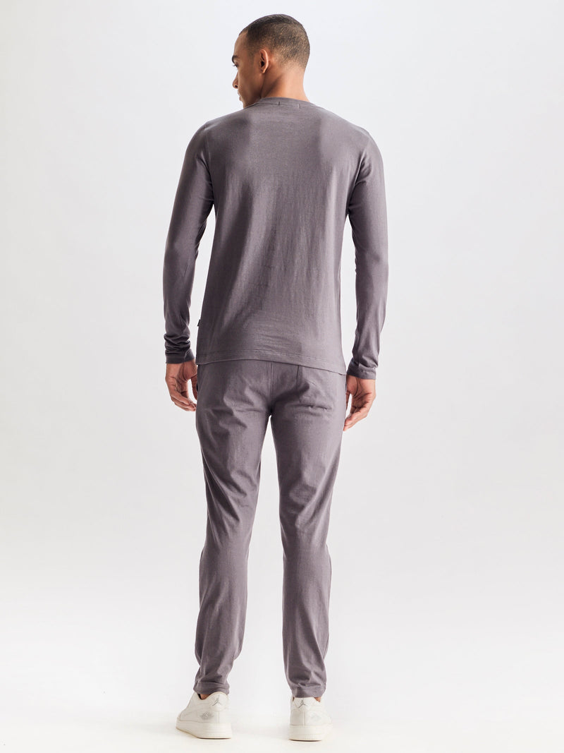 Grey Solid Pure Cotton Co-Ords