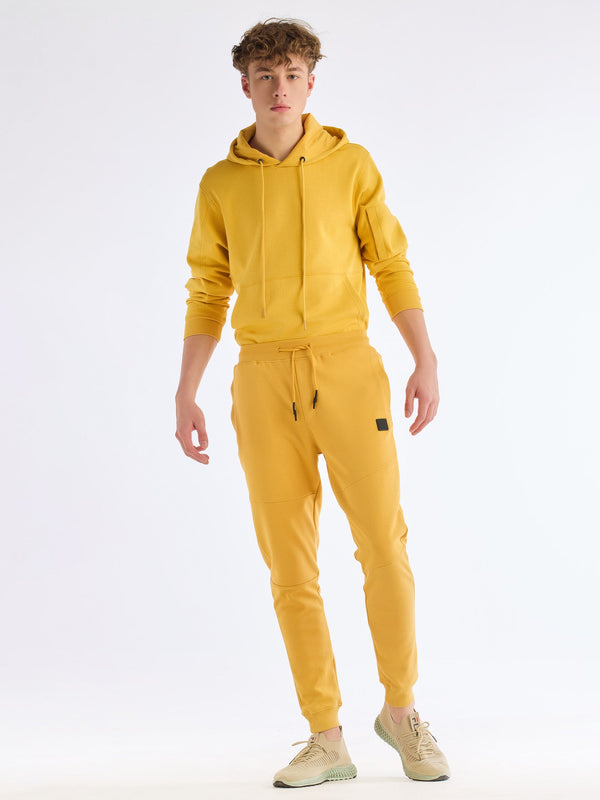 Men's Mustard Relaxed Fit Dress Sweatpant