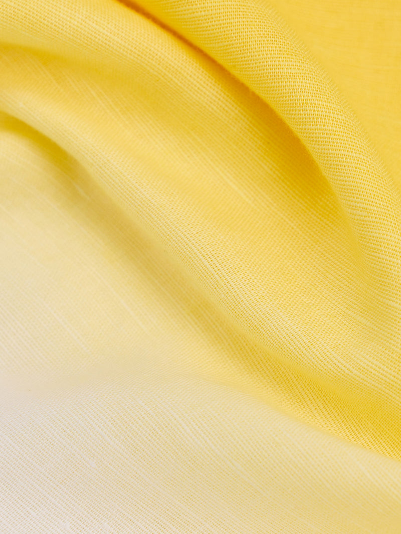 Yellow Tie Dye Linen Kurta