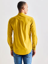 Yellow Pure Cotton Solid Shirt