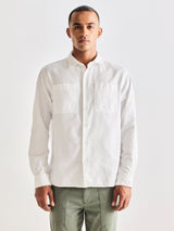 White Textured Over Shirt