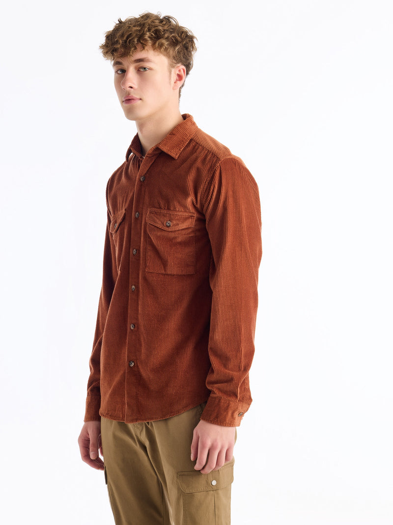Brown Corduroy Over Shirt
