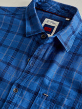 Blue Checked Twill Shirt