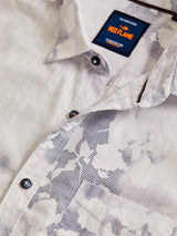 White Navy Printed Shirt