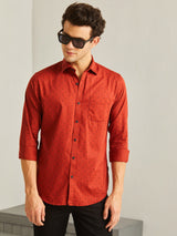 Red Printed Shirt