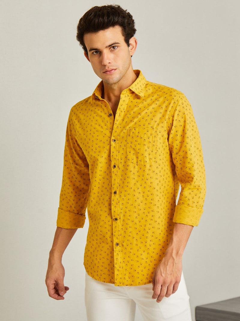 Yellow Printed Shirt