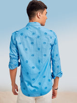 Blue Printed Shirt