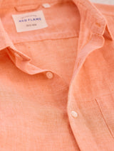 Melon Orange Linen Casual Shirt