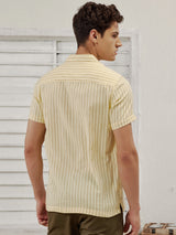 Yellow Striped Resort Shirt
