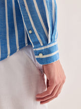 Blue Striped Linen Shirt