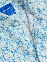 Blue Printed Corduroy Shirt