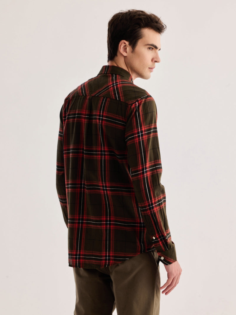 Olive Checked Shirt
