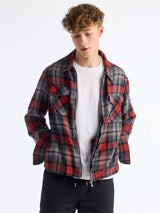 Grey Checked Pure Cotton Shacket