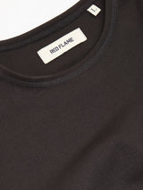 Black Textured 4-Way Stretch Sweatshirt