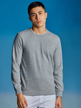 Grey Brushed Crew Neck Sweatshirt