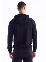 Black Solid Hooded Sweatshirt
