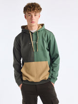 Green Printed Hooded Sweatshirt