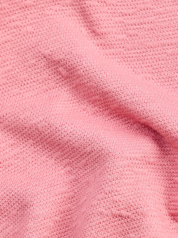 Pink Textured Sweatshirt