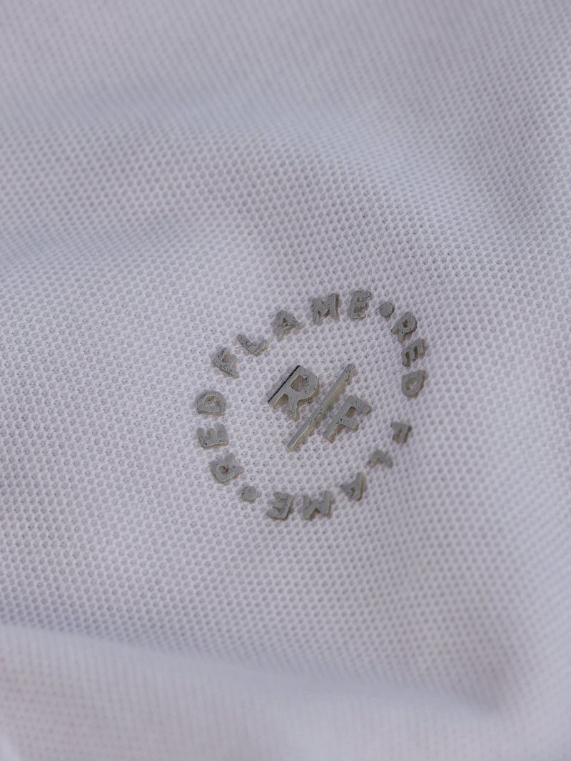 White Zipped High Neck T-Shirt