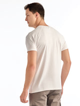 White Chest Print T-Shirt