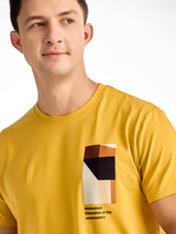 Tuscan Yellow Chest Print T-Shirt