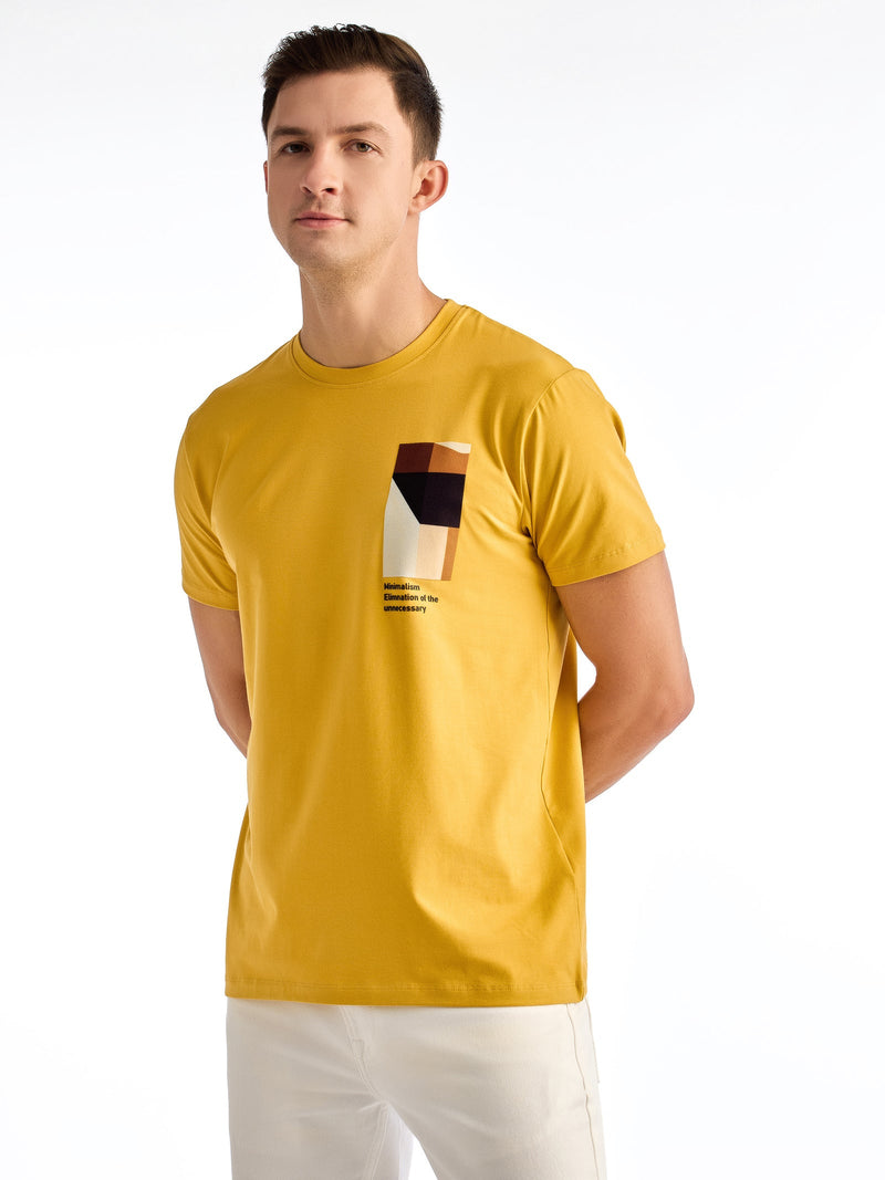 Tuscan Yellow Chest Print T-Shirt