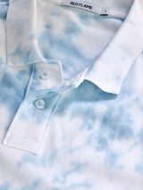 Blue Tie Dye Polo T-Shirt