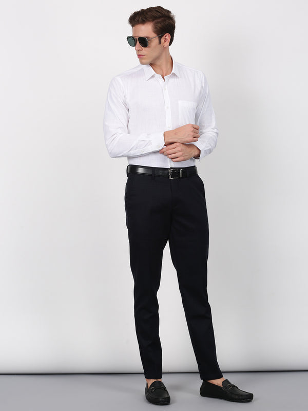 White Plain Long Sleeve Formal Shirt
